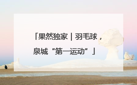 果然独家｜羽毛球，泉城“第一运动”