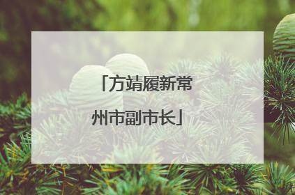 方靖履新常州市副市长