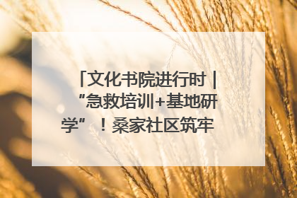 文化书院进行时｜“急救培训+基地研学”！桑家社区筑牢居民健康防线