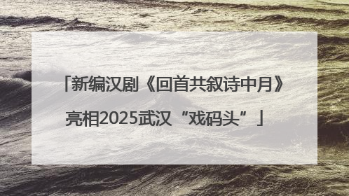 新编汉剧《回首共叙诗中月》亮相2025武汉“戏码头”