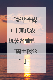 新华全媒+丨现代农机装备驰骋“黑土粮仓”
