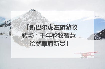 新巴尔虎左旗游牧转场：千年轮牧智慧绘就草原新景