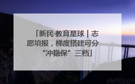 新民·教育星球｜志愿填报，梯度搭建可分“冲稳保”三档