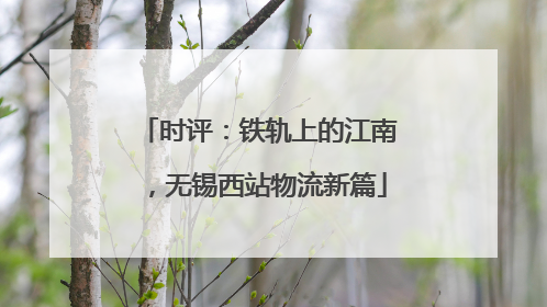 时评：铁轨上的江南，无锡西站物流新篇