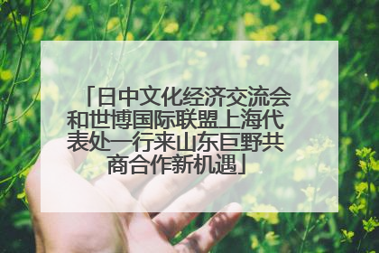 日中文化经济交流会和世博国际联盟上海代表处一行来山东巨野共商合作新机遇