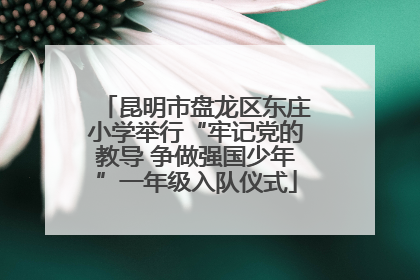 昆明市盘龙区东庄小学举行“牢记党的教导 争做强国少年”一年级入队仪式