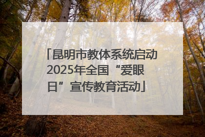 昆明市教体系统启动2025年全国“爱眼日”宣传教育活动