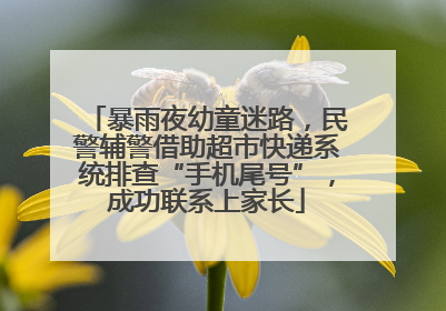 暴雨夜幼童迷路，民警辅警借助超市快递系统排查“手机尾号”，成功联系上家长