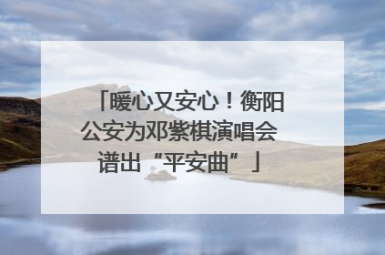 暖心又安心！衡阳公安为邓紫棋演唱会谱出“平安曲”