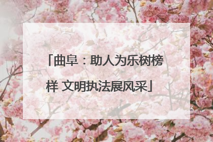 曲阜：助人为乐树榜样 文明执法展风采