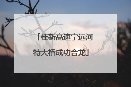 桂新高速宁远河特大桥成功合龙