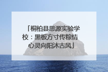 桐柏县思源实验学校：黑板方寸传粽情 心灵向阳沐古风