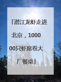潜江龙虾走进北京，100000只虾席卷大厂餐桌