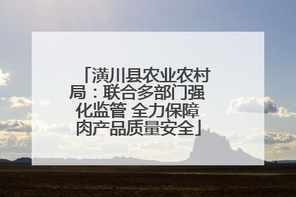 潢川县农业农村局：联合多部门强化监管 全力保障肉产品质量安全