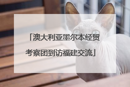 澳大利亚墨尔本经贸考察团到访福建交流