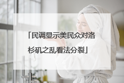 民调显示美民众对洛杉矶之乱看法分裂