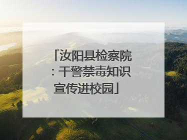 汝阳县检察院：干警禁毒知识宣传进校园