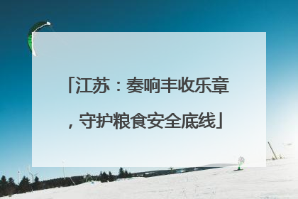 江苏：奏响丰收乐章，守护粮食安全底线