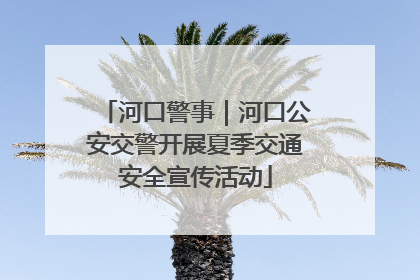 河口警事｜河口公安交警开展夏季交通安全宣传活动