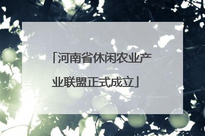河南省休闲农业产业联盟正式成立