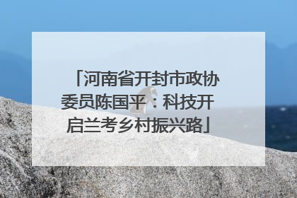 河南省开封市政协委员陈国平：科技开启兰考乡村振兴路