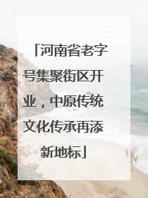 河南省老字号集聚街区开业，中原传统文化传承再添新地标