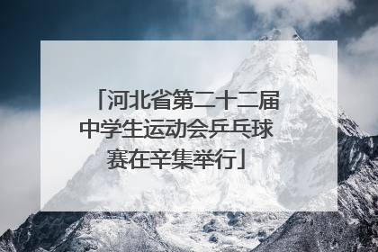 河北省第二十二届中学生运动会乒乓球赛在辛集举行