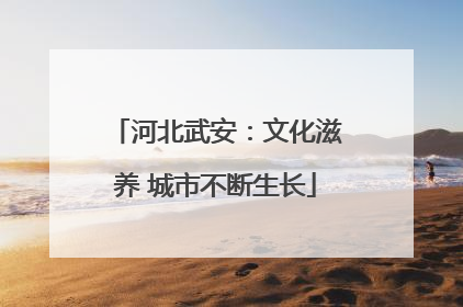 河北武安：文化滋养 城市不断生长