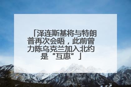 泽连斯基将与特朗普再次会晤，此前曾力陈乌克兰加入北约是“互惠”