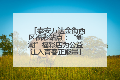 泰安万达金街西区福彩站点：“新潮”福彩店为公益注入青春正能量