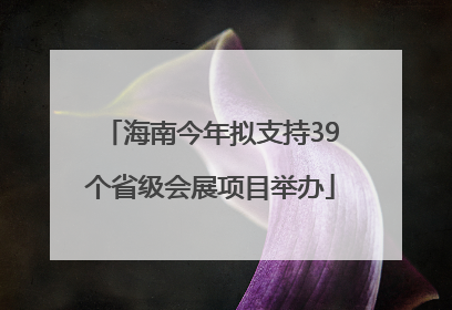 海南今年拟支持39个省级会展项目举办