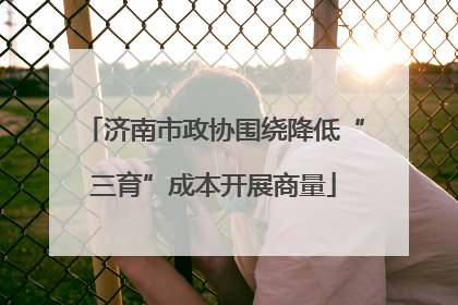 济南市政协围绕降低“三育”成本开展商量
