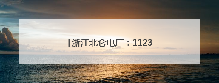 浙江北仑电厂：11234万度电涌动的红色力量