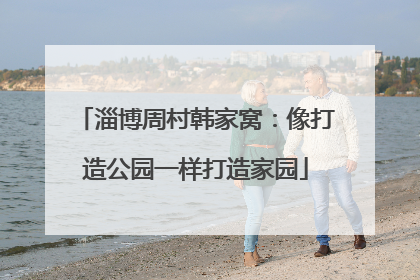 淄博周村韩家窝：像打造公园一样打造家园