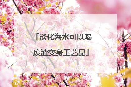 淡化海水可以喝 废渣变身工艺品