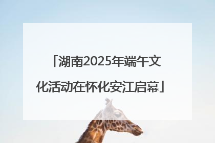 湖南2025年端午文化活动在怀化安江启幕