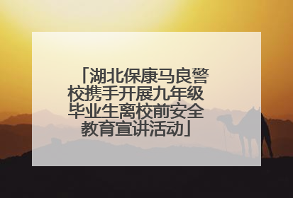 湖北保康马良警校携手开展九年级毕业生离校前安全教育宣讲活动