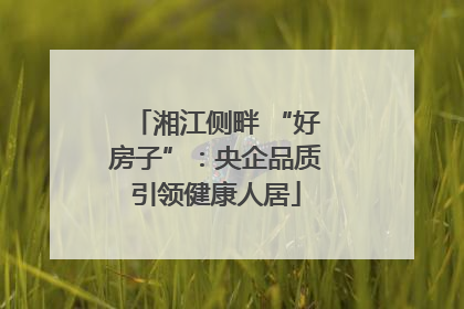 湘江侧畔 “好房子”：央企品质引领健康人居