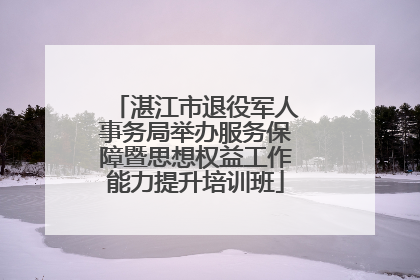湛江市退役军人事务局举办服务保障暨思想权益工作能力提升培训班