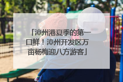漳州港夏季的第一口鲜！漳州开发区万亩杨梅迎八方游客