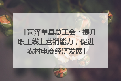 菏泽单县总工会：提升职工线上营销能力，促进农村电商经济发展