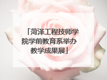菏泽工程技师学院学前教育系举办教学成果展