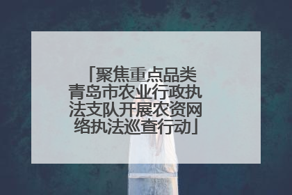 聚焦重点品类 青岛市农业行政执法支队开展农资网络执法巡查行动