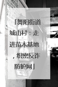 舞阳街道城山村：走进苗木基地，织密反诈防护网