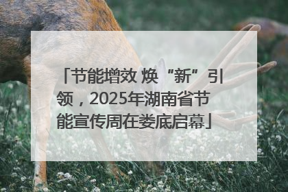 节能增效 焕“新”引领，2025年湖南省节能宣传周在娄底启幕
