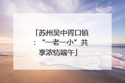 苏州吴中胥口镇：“一老一小”共享浓情端午