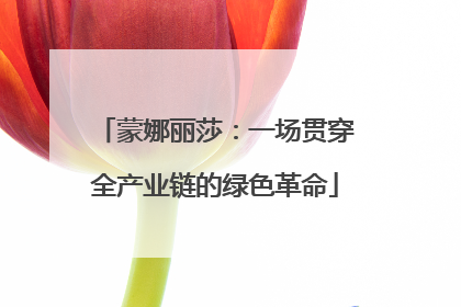 蒙娜丽莎：一场贯穿全产业链的绿色革命