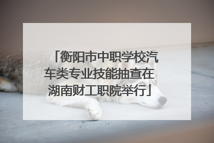 衡阳市中职学校汽车类专业技能抽查在湖南财工职院举行