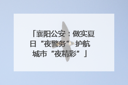 襄阳公安：做实夏日“夜警务” 护航城市“夜精彩”