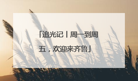 追光记丨周一到周五，欢迎来齐鲁